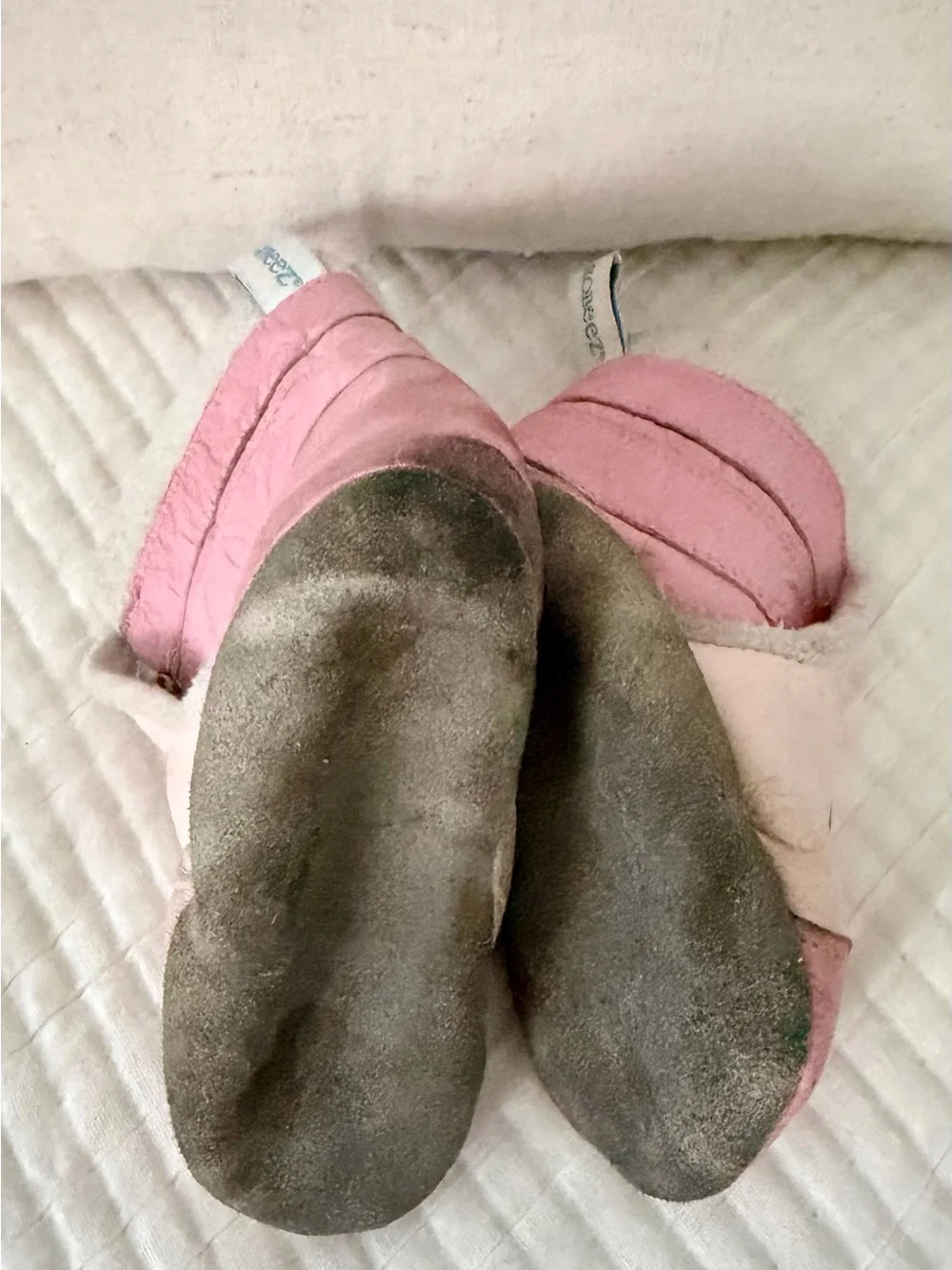 Robeez Pink Leather Baby Shoes 6-12M Soft Sole